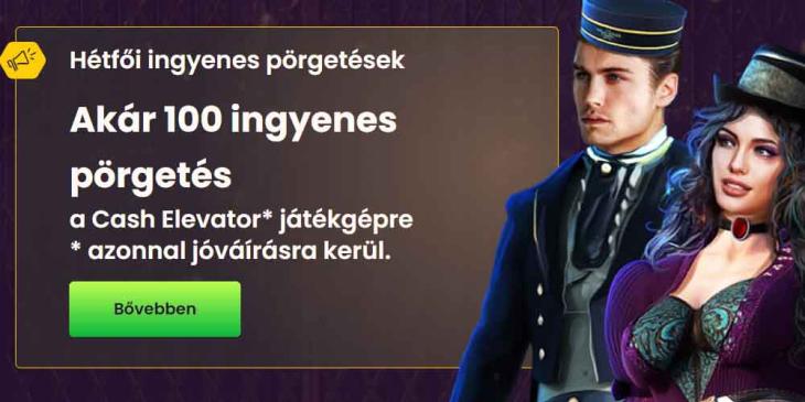 Ingyenes pörgetések minden hétfőn: Bizzo Kaszinó ajánlat
