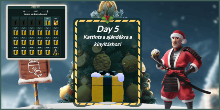 Lemon Kaszinó adventi naptár bónusz – Csatlakozz karácsonyig!