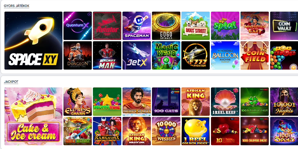 Az Ivibet Kaszinó szerencsejátékai