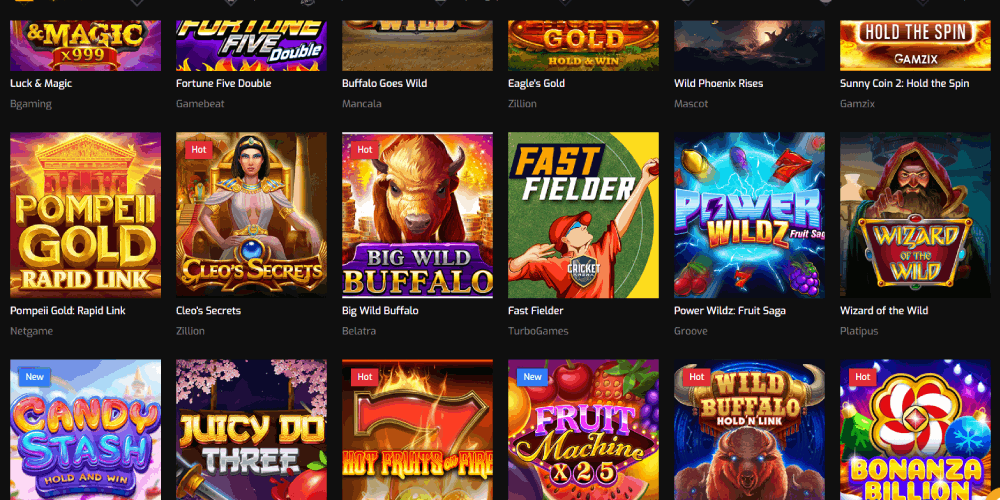 A Hugo Kaszinó nyerőgépes játékai