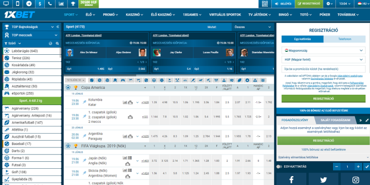 1xBET Fogadóiroda Slide 1