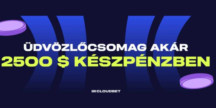 Cloudbet Fogadóiroda üdvözlő bónusz
