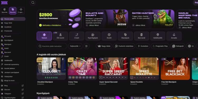 Cloudbet Kaszinó Slide 1