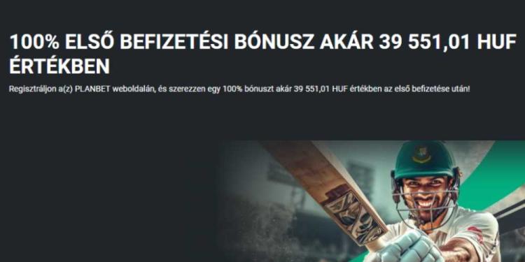 PlanBet Fogadóiroda üdvözlő bónusz