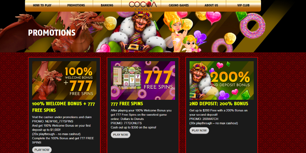 Review about Cocoa Casino Welcome Bonus First Deposit Bonus Cocoa Casino Bonus Online Casino Bonuses Sign Up Bonus New Player Bonus Online Gambling Sites Online Gambliing bonuses Online gambling Promotions Online Casinos GamingZion