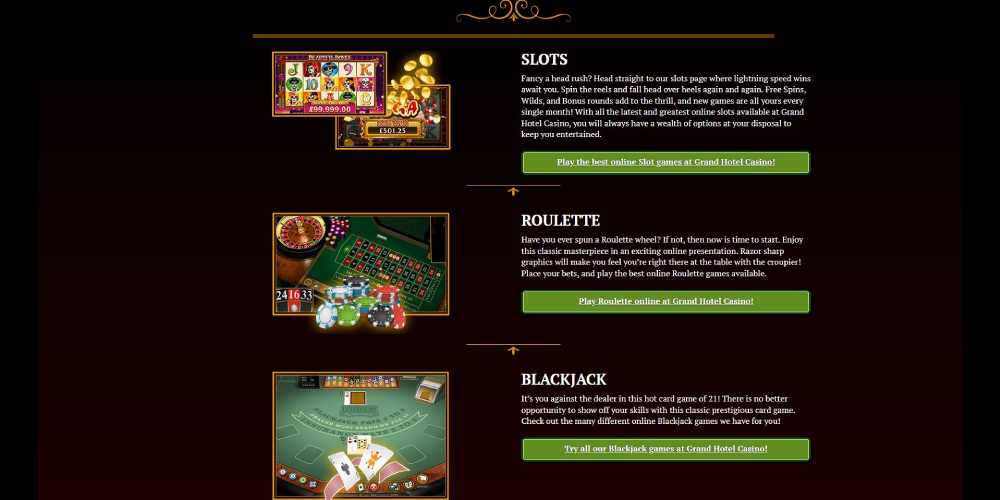 grand hotel casino games
