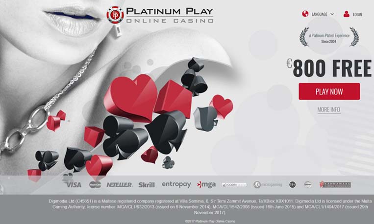 Platinum Play Mobile Welcome Bonus