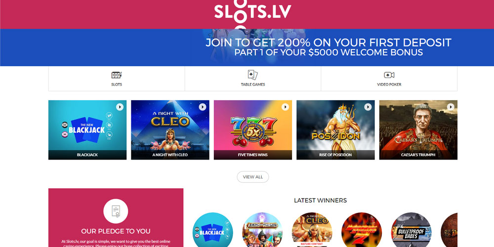 Review about Slots.lv Casino