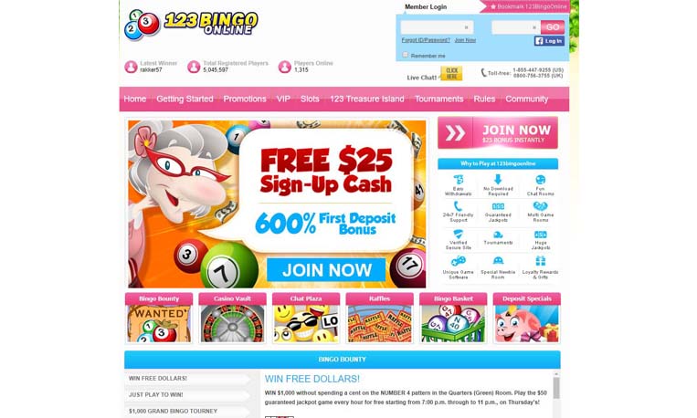 review about 123bingo online
