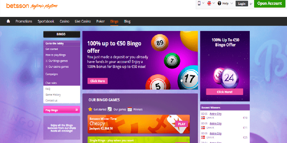 Betsson Bingo