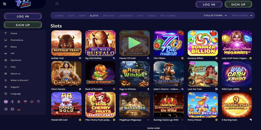 about 7 Bit Casino games