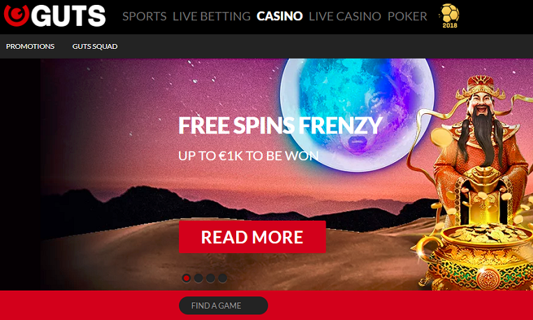 GUTS Casino Home Page