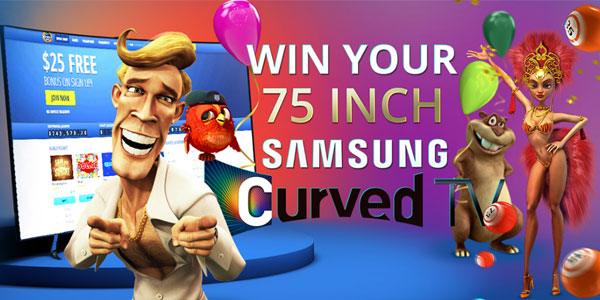 Win a 75” Free Samsung Curved TV With Bingo Hall