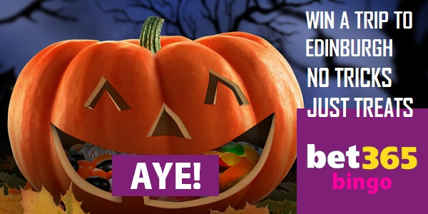 Play Bet365 Bingo this Halloween and Win Spooky Trip for Two to Edinburgh!