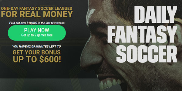 Deposit via PayPal to Play Fantasy Soccer for Money & Get $600!