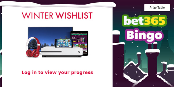 Win Huge Online Bingo Prizes Playing Bet365 Bingo’s Winter Wishlist!