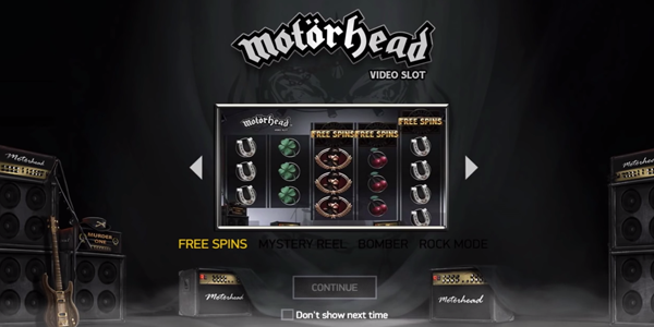 Motörhead Slot Free Spins and Release Info