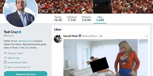 Ted Cruz Twitter Porn Scandal Cost Way Too Much for the Republican Politician