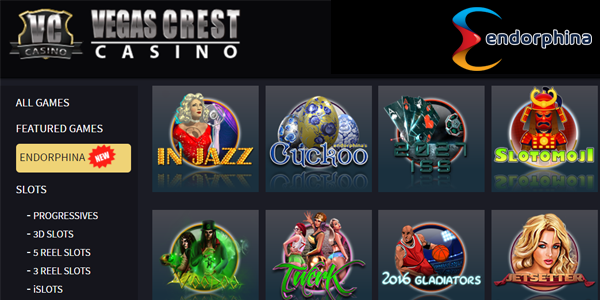 Endorphina Slots Launched at Vegas Crest Casino