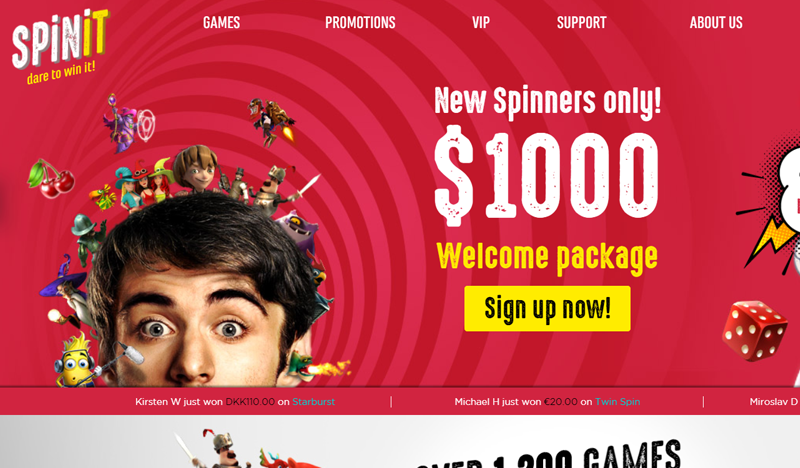 Spinit Casino Welcome Bonus