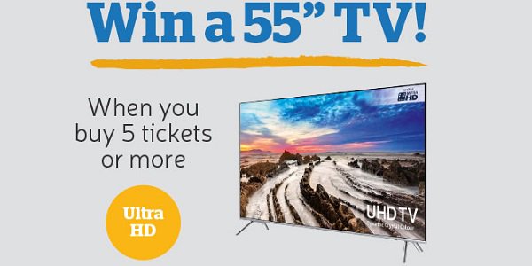 Spend GBP 5 at The Health Lottery and Win a Samsung UHD TV!
