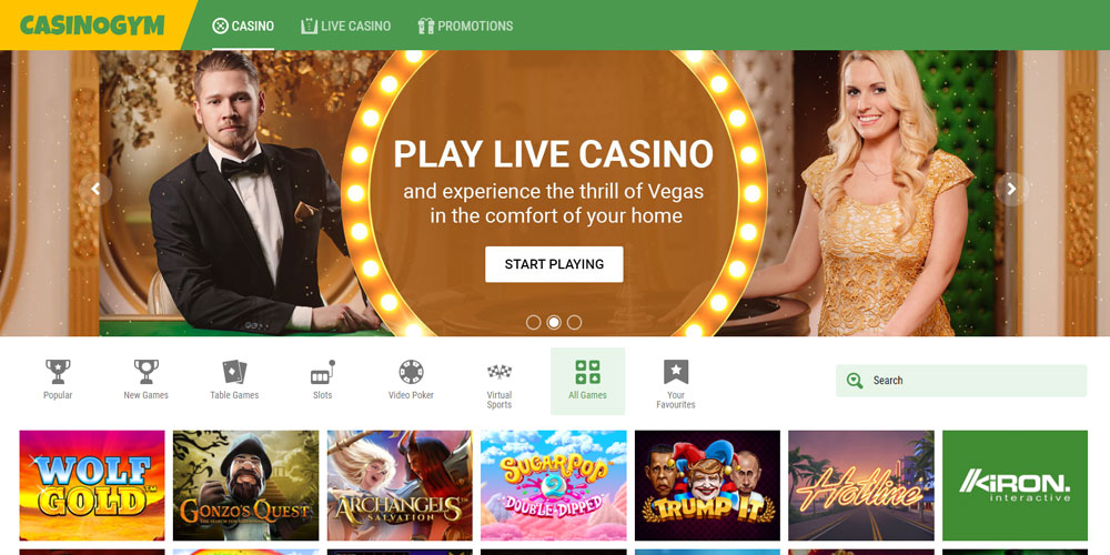 CasinoGym Home Page