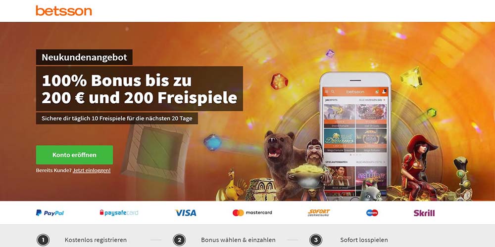 Betsson Casino Germany Welcome Bonus