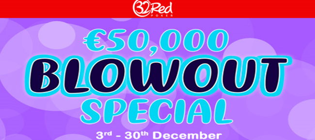 Christmas Poker Tournament: Win Money on 32Red’s €50K Blowout Special