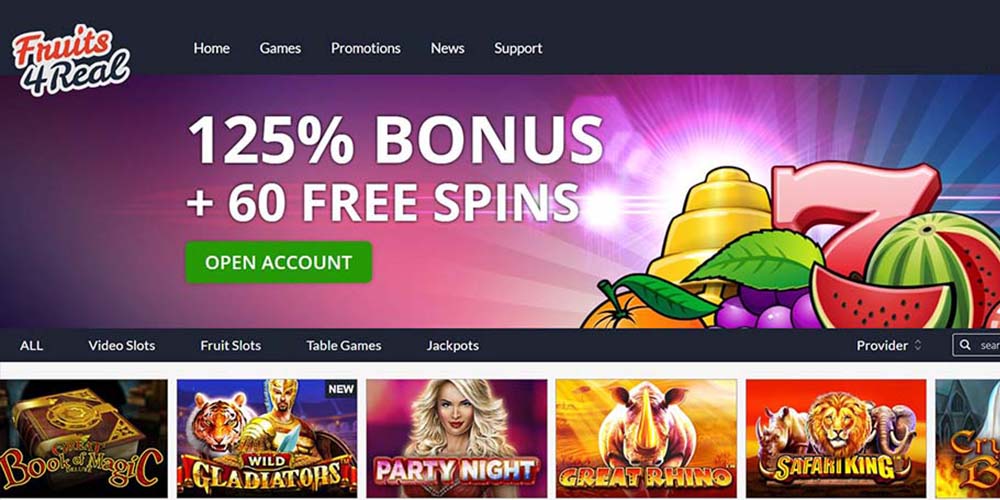 Fruits4Real Casino Welcome Bonus
