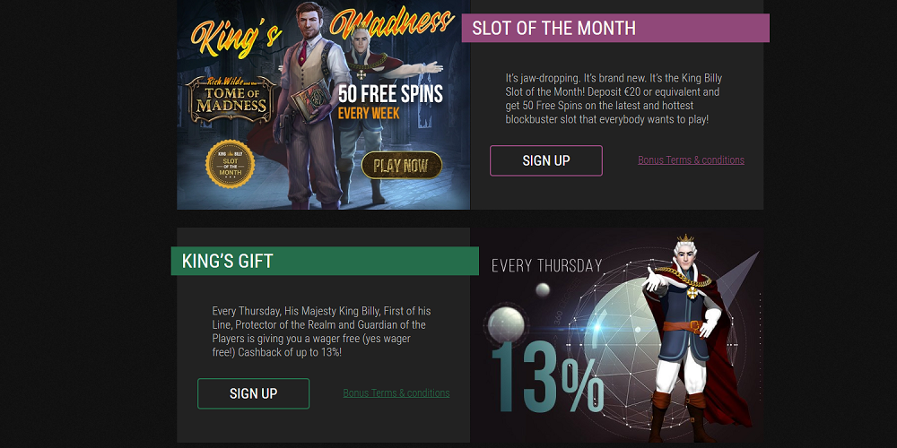 Win Free Spins and Bonuses With KingBilly Casino August Promotions