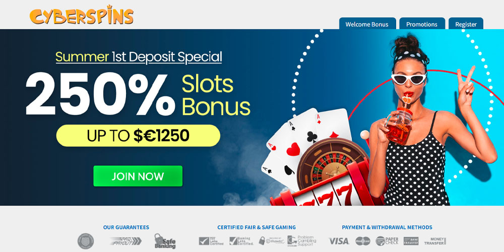CyberSpins Casino Welcome Bonus