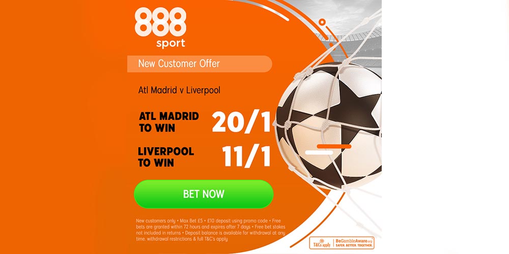 Atletico vs Liverpool Best Odds at 888sport