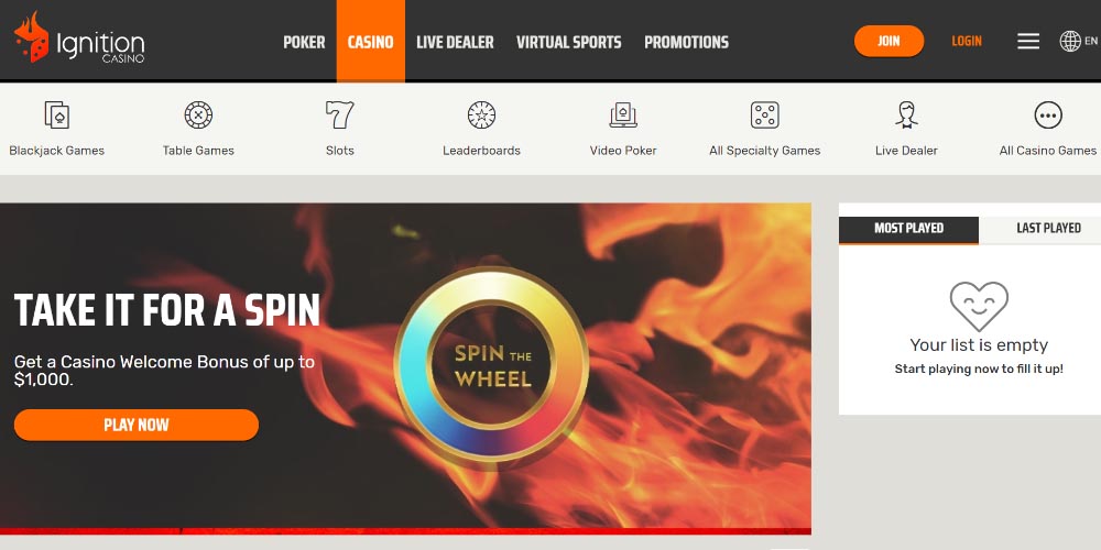 Review about Ignition Casino