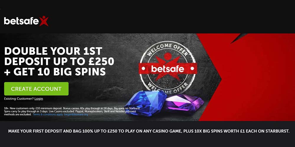 Betsafe Casino Welcome Bonus for UK