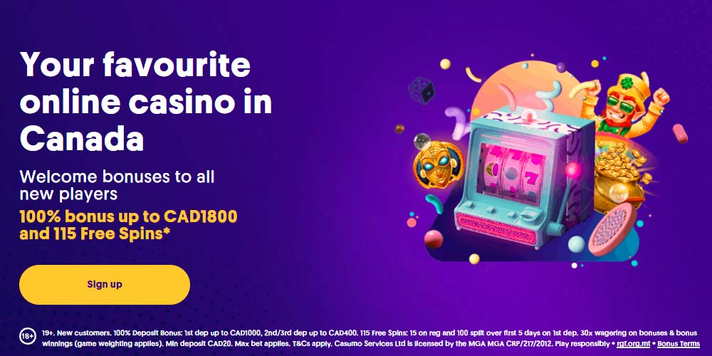 Casumo Casino Canadian Welcome Bonus