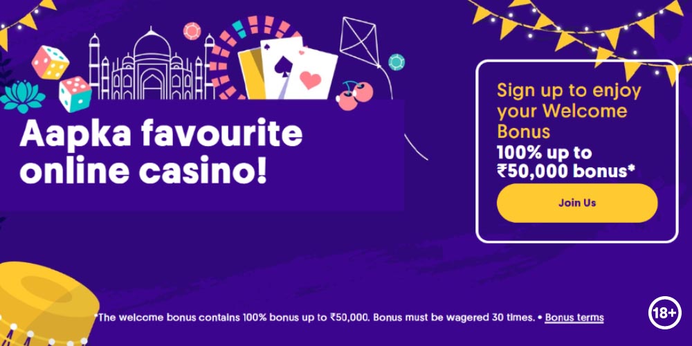 Casumo Casino Welcome Bonus for India