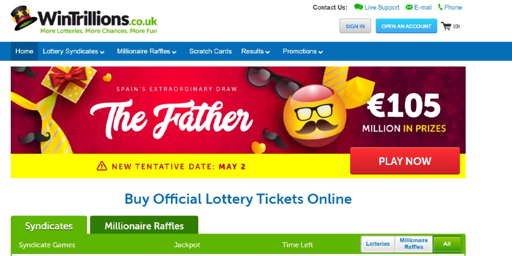 Review about Wintrillions Lottery, online lotto sites in the UK