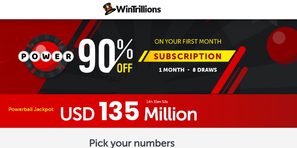 WinTrillions Lottery Welcome Bonus