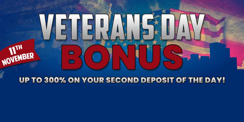 Veterans Day Casino Bonus With Vegas Crest Casino