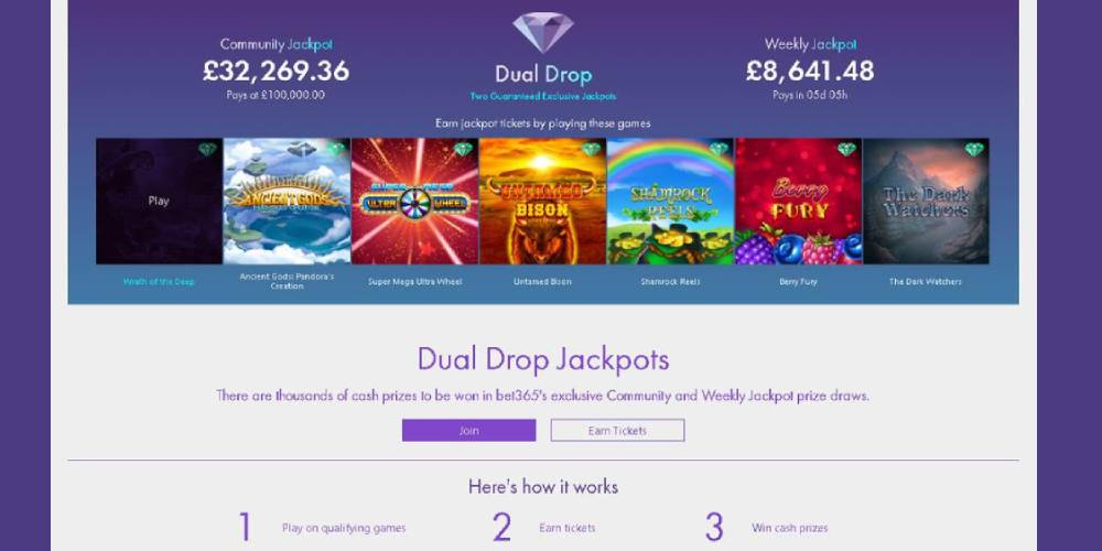 Dual Drop Jackpots are at bet365 Bingo