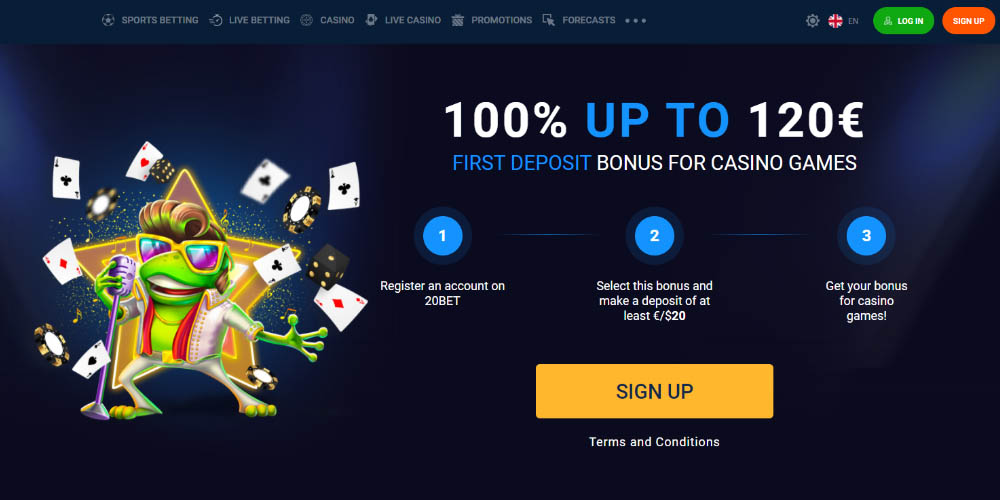 20Bet Casino Welcome Bonus