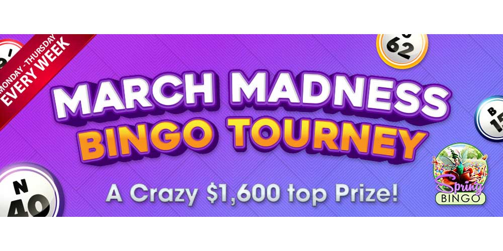 March Madness Bingo Tournaments at CyberBingo -$3,500 is up for Grabs