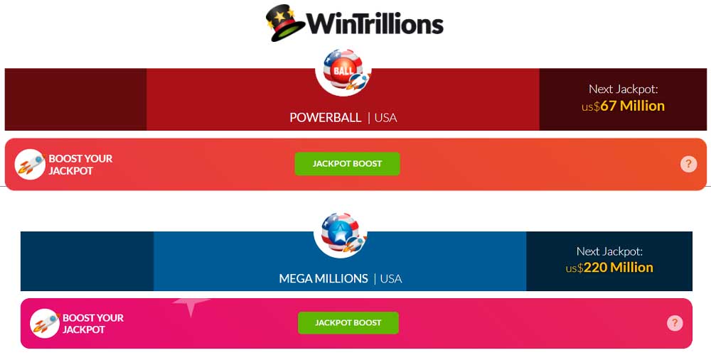 Us MegaMillions and Powerball Promotions at Wintrillions