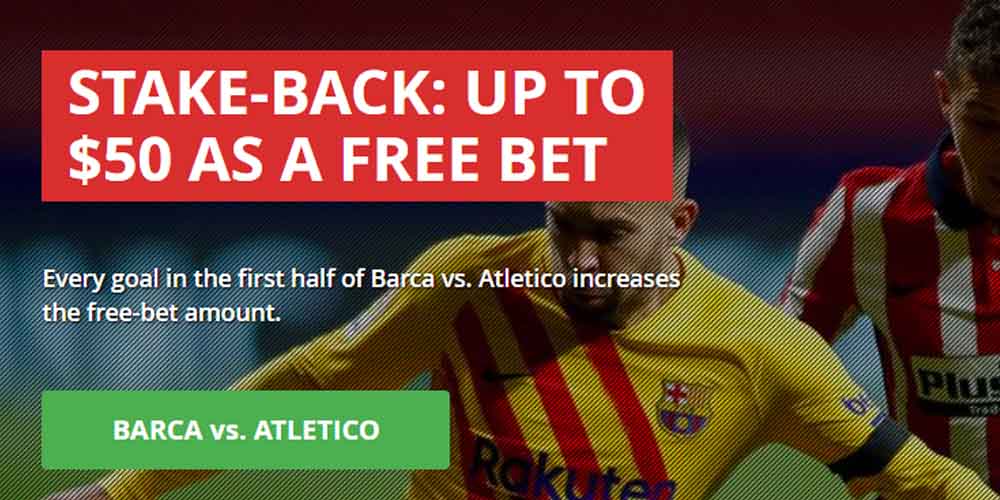 Barca v Atletico Free Bet Offers at Intertops – Get a $50 Free Bet