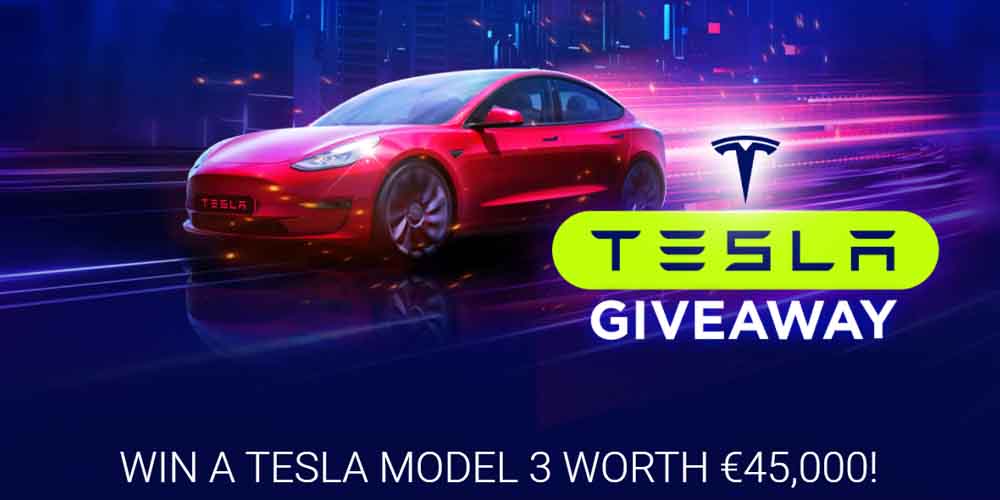 Win a New Tesla: Wager €100 and You’ll Receive One Raffle Ticket
