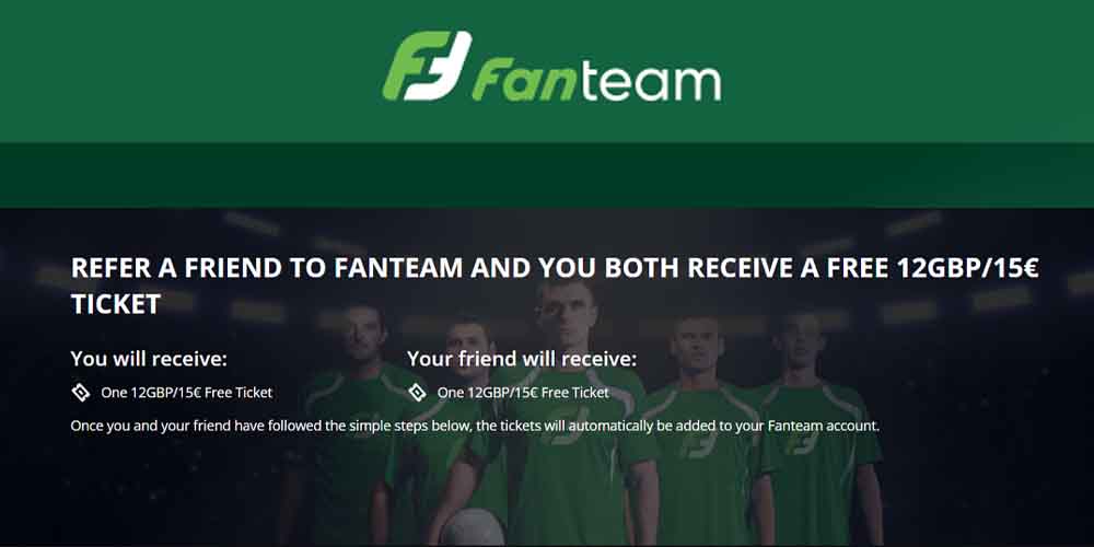 Refer a Friend Bonus Available On FanTeam’s Website