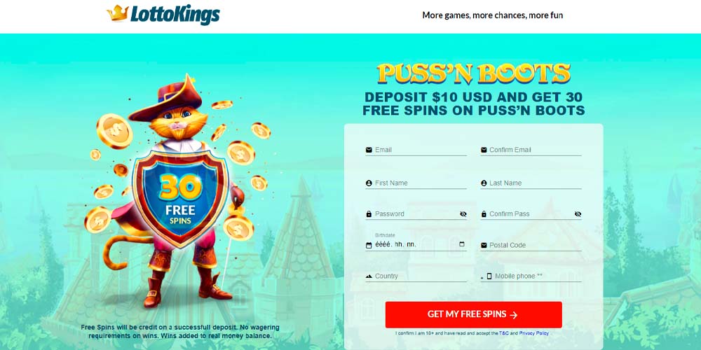 LottoKings Casino Welcome Bonus