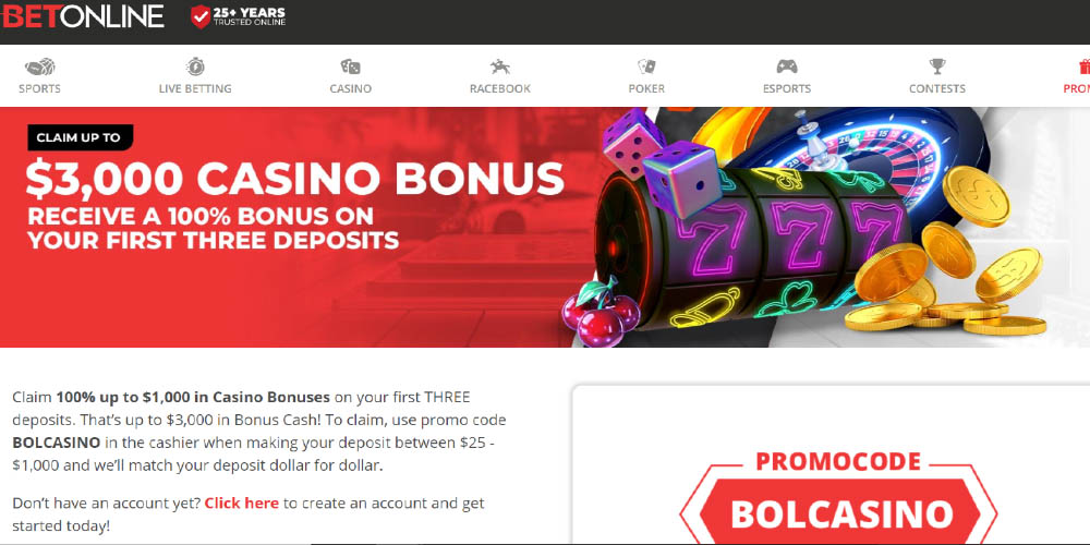 BetOnline Casino Welcome Bonus