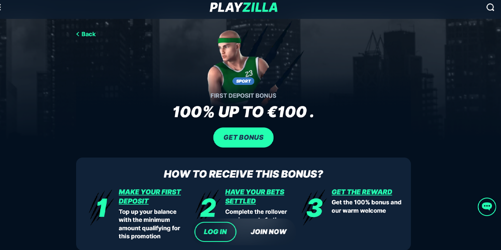 PlayZilla Sportsbook Welcome Bonus