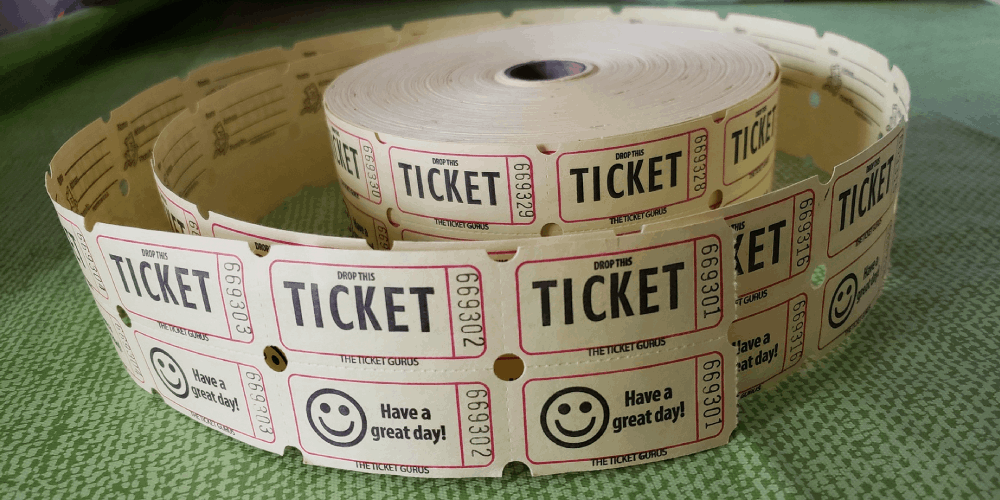 Tickets for a raffle